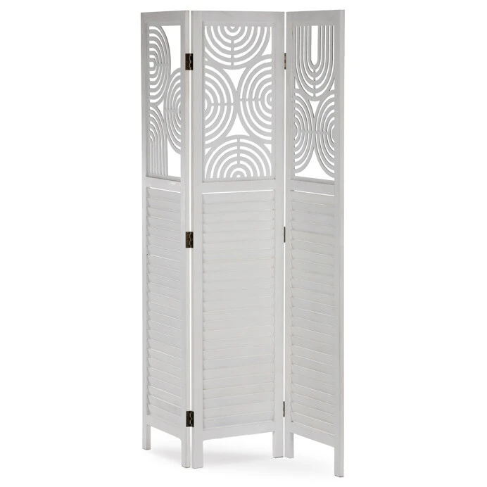 Paraván dřevěný EF-L175 WT - bílý