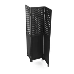 Paraván dřevěný EF-L145 BK - černý č.6