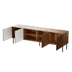 JUNGLE RTV dąb wotan mat/ czarny mat JUNGLE RTV dąb wotan mat/ czarny mat