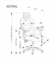 ASTRAL fotel gabinetowy czarny (1p=1szt)