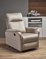 CROCUS fotel wypoczynkowy z funkcją elektrycznego rozkładania, beżowy (1p=1szt) CROCUS fotel wypoczynkowy z funkcją elektrycznego rozkładania, beżowy (1p=1szt)