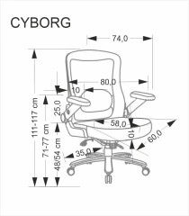 CYBORG fotel gabinetowy czarny (1p=1szt) CYBORG fotel gabinetowy czarny (1p=1szt)