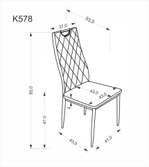 K578 krzesło czarny / srebrny (1p=4szt)