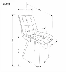 K580 krzesło, c.zielony (1p=4szt)