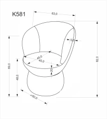 K581 krzesło beżowy (1p=1szt)