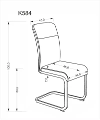 K584 krzesło beżowy / kaszmir (1p=2szt)