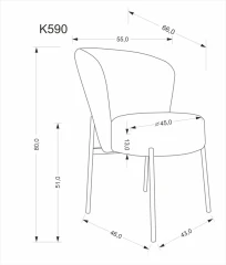 K590 krzesło beżowy (1p=2szt)