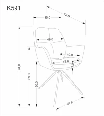 K591 krzesło jasny popiel (1p=2szt)
