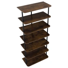 Víceúčelový regál, černá/rustikální dřevo, ETUDA TYP 2 Víceúčelový regál, černá/rustikální dřevo, ETUDA TYP 2