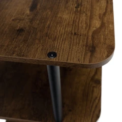 Víceúčelový regál, černá/rustikální dřevo, ETUDA TYP 2 Víceúčelový regál, černá/rustikální dřevo, ETUDA TYP 2