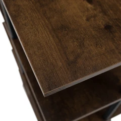 Víceúčelový regál, černá/rustikální dřevo, ETUDA TYP 2 Víceúčelový regál, černá/rustikální dřevo, ETUDA TYP 2