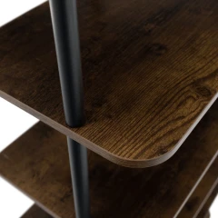 Víceúčelový regál, černá/rustikální dřevo, ETUDA TYP 2 Víceúčelový regál, černá/rustikální dřevo, ETUDA TYP 2