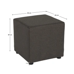 Taburet, látka Twist, šedohnědá, REGOR