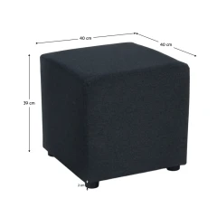 Taburet, látka Twist, tmavě šedá, REGOR