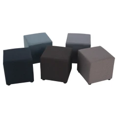 Taburet, látka Twist, šedá, REGOR