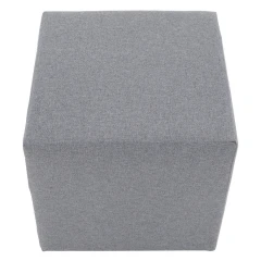 Taburet, látka Twist, šedá, REGOR