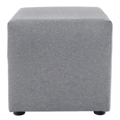 Taburet, látka Twist, šedá, REGOR