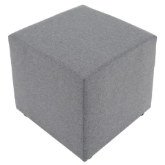 Taburet, látka Twist, šedá, REGOR