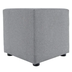 Taburet, látka Twist, šedá, REGOR