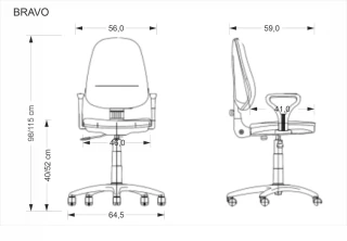 BRAVO fotel biurowy, popielaty, OBAN EF031 (1p=1szt) BRAVO fotel biurowy, popielaty, OBAN EF031 (1p=1szt)