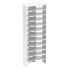 Vysoký regál/botník, bílá, OSKI