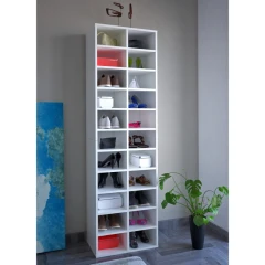 Vysoký regál/botník, bílá, IGNO Vysoký regál/botník, bílá, IGNO