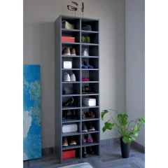 Vysoký regál/botník, grafit, IGNO Vysoký regál/botník, grafit, IGNO