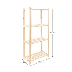 Regál, přírodní, borovice, SIMU 1600 Regál, přírodní, borovice, SIMU 1600