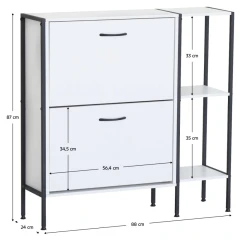 Botník, bílá, SOVIO Botník, bílá, SOVIO