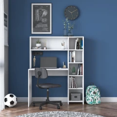 Pracovní stůl s regálem LARGS bílá