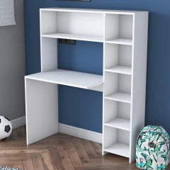 Pracovní stůl s regálem LARGS bílá