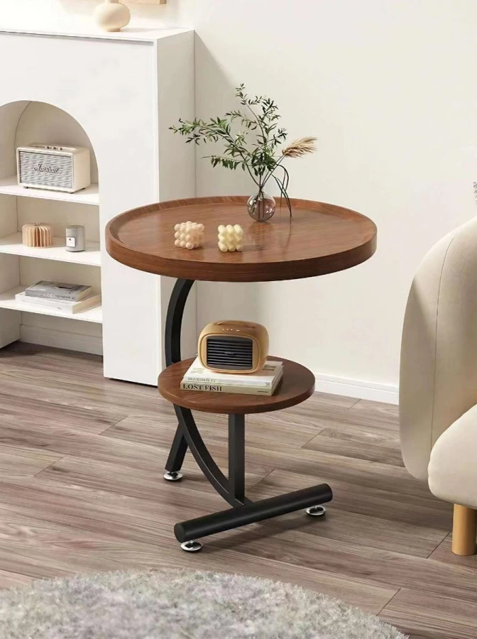 Příruční stolek TUNNY - ořech/černá