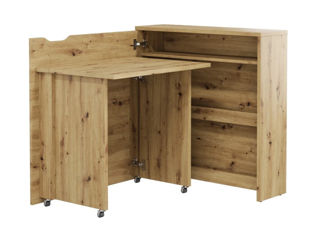 Rozkládací psací stůl levý REBECCA -dub artisan