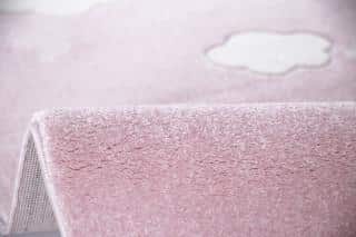Dětský koberec Mráčky růžovo-bílý