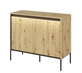 Komoda 2D s LED IPOLIS - dub artisan