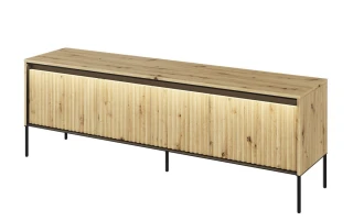 Televizní stolek 4D s LED 167 IPOLIS - dub artisan