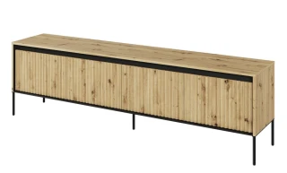 Televizní stolek 4D 193 s LED IPOLIS dub artisan/černá