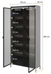 Obávací sestava s LED IPOLIS šedá/černá