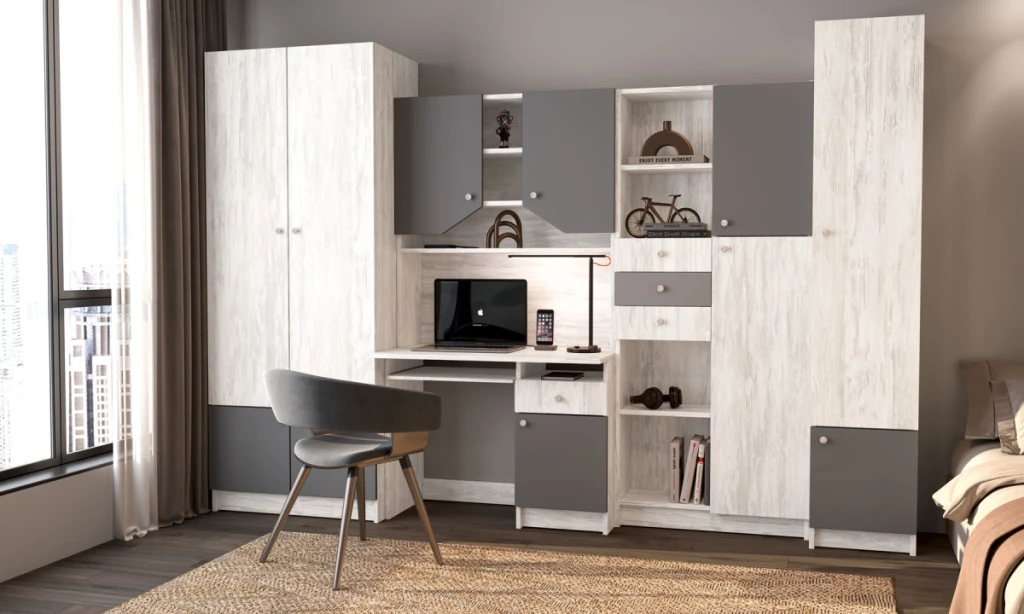 Dětská sestava JORF - light artwood/grafit