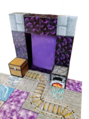 Magnetická stavebnice Minecraft Portál a TNT s postavičkou 51ks