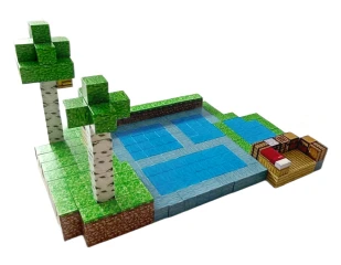 Minecraft Jungle Creek XXL Magnetická stavebnice 300ks Minecraft Jungle Creek XXL Magnetická stavebnice 300ks