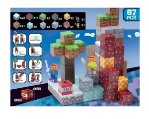 Magnetická stavebnice Minecraft Diamond Lava TNT 87ks Magnetická stavebnice Minecraft Diamond Lava TNT 87ks