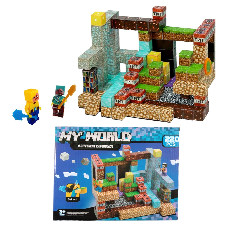 Velká magnetická stavebnice Minecraft Iron Diamond Gold TNT MSTB2297