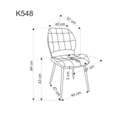 Jídelní židle K548 - béžová č.11