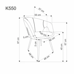 Otočná jídelní židle K550 - béžová č.14