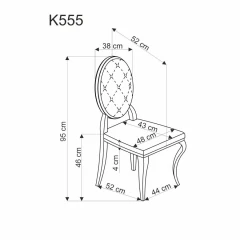 Designová jídelní židle K555 - stříbrná č.13