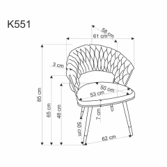 Jídelní židle K551 - šedá č.11