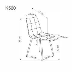 Jídelní židle K560 - olivová č.10