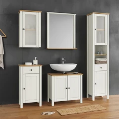 Zrcadlo PORTO bílá/buk | ATAN nábytek Koupelnová sestava PORTO bílá/buk