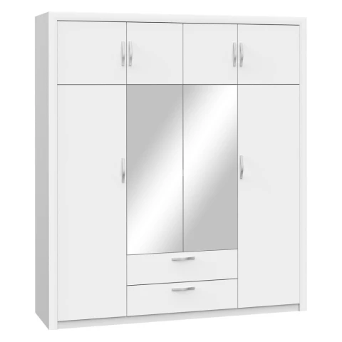 Skříň 4dveřová PLUTON perleťově bílá Skříň 4dveřová PLUTON perleťově bílá